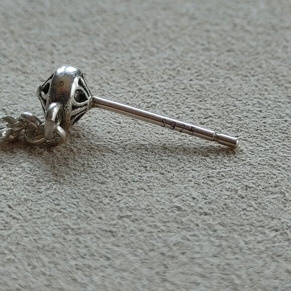 Chrome Hearts Spike Drop Earrings 925 Sterling Silver (Pair) New - Picture 11 of 14